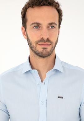 Erkek Açık Mavi Uzun Kollu Basic Gömlek - 50282608070