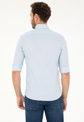 Erkek Açık Mavi Uzun Kollu Basic Gömlek - 50282608070