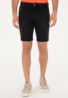 Erkek Siyah Jean Şort - 50288957002