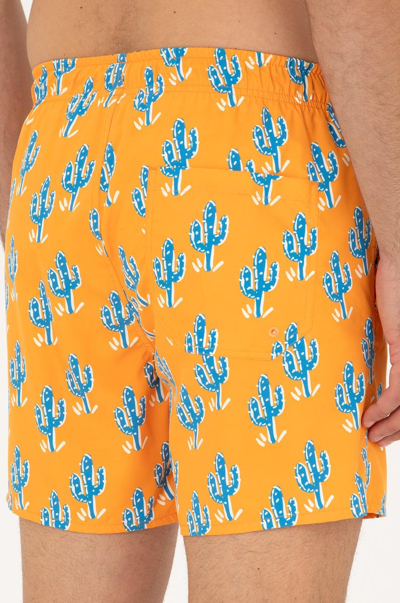 Erkek Turuncu Deniz Şortu
