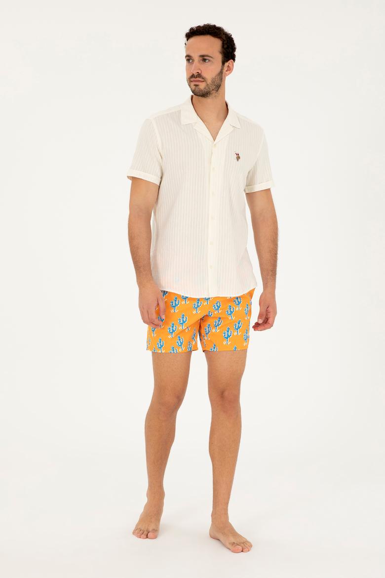 Erkek Turuncu Deniz Şortu