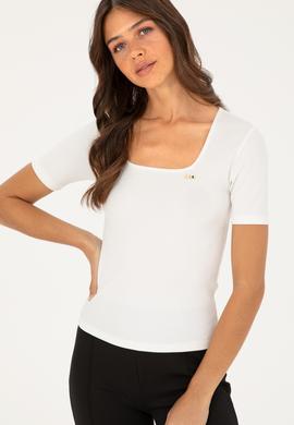 Kadın Beyaz Tişört - 50294782015