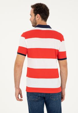 Erkek Regular Fit Polo Yaka Kırmızı Tişört - 50288503064