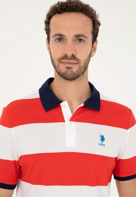 Erkek Regular Fit Polo Yaka Kırmızı Tişört - 50288503064