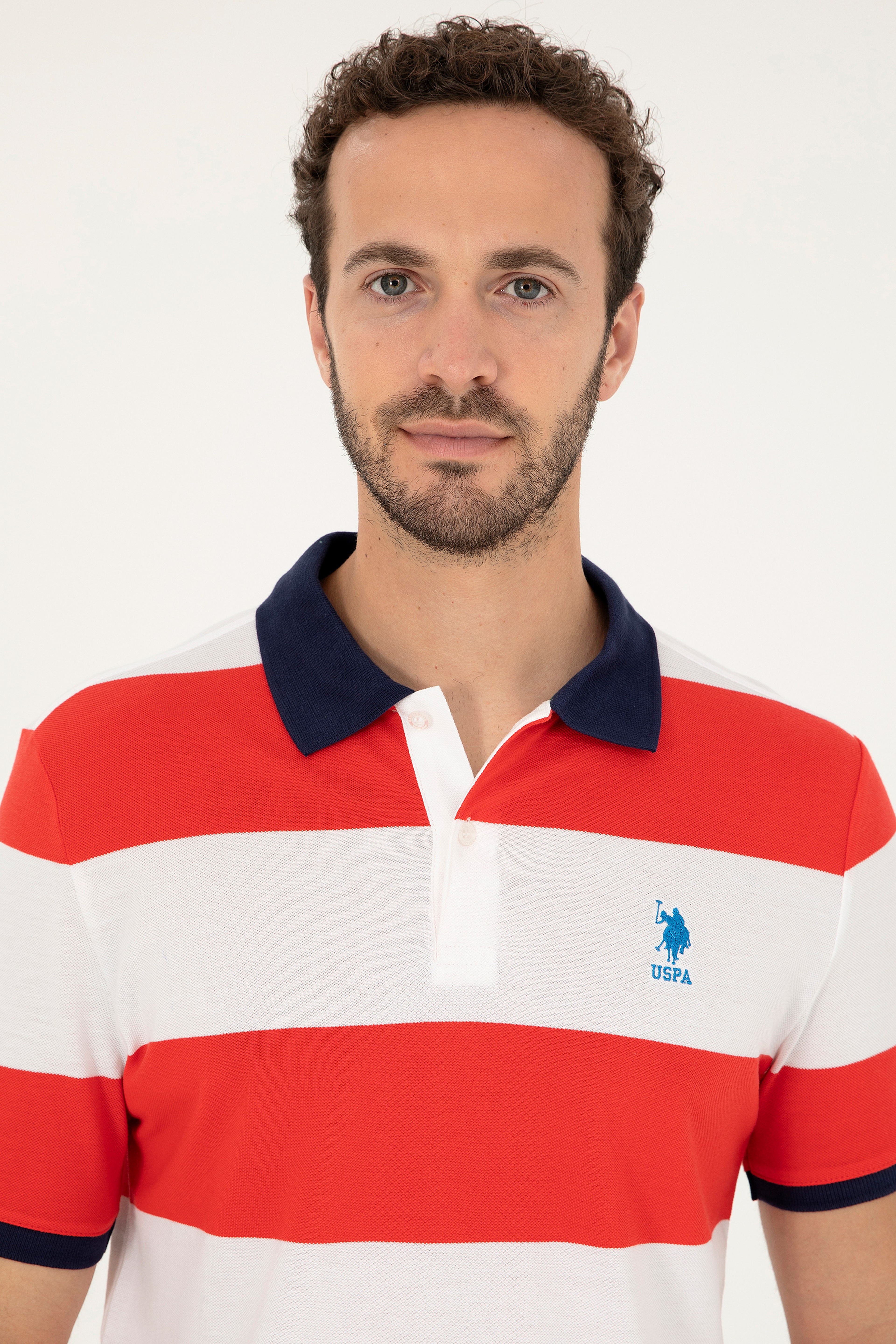 Erkek Regular Fit Polo Yaka Kırmızı Tişört