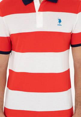 Erkek Regular Fit Polo Yaka Kırmızı Tişört - 50288503064