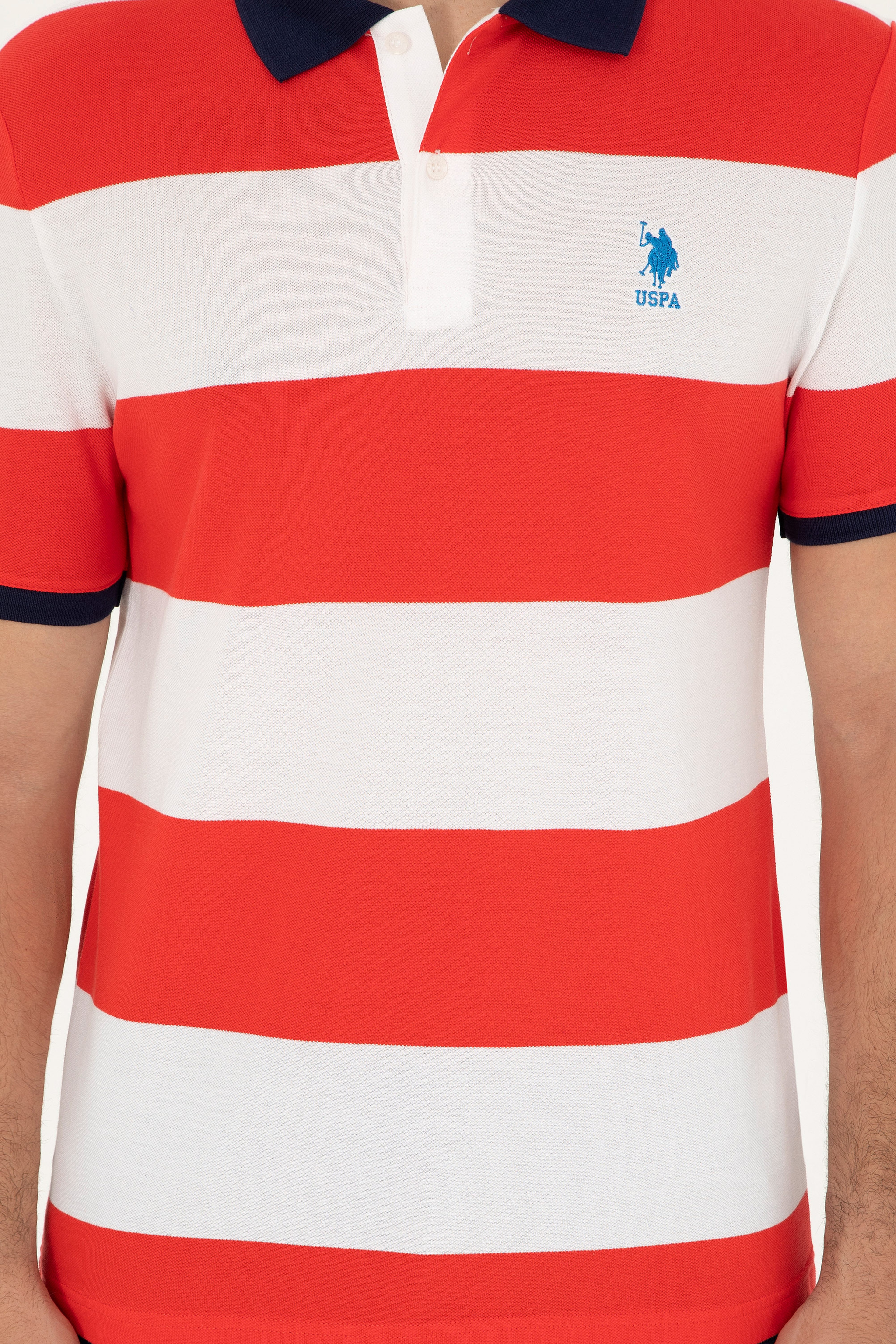 Erkek Regular Fit Polo Yaka Kırmızı Tişört - Image 6