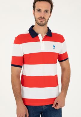 Erkek Regular Fit Polo Yaka Kırmızı Tişört - 50288503064