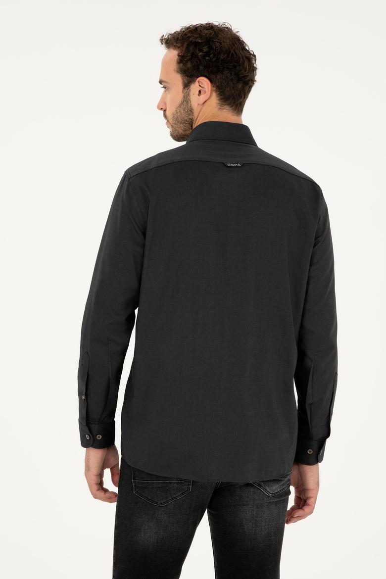 Erkek Antrasit Uzun Kollu Basic Gömlek - 50271277046