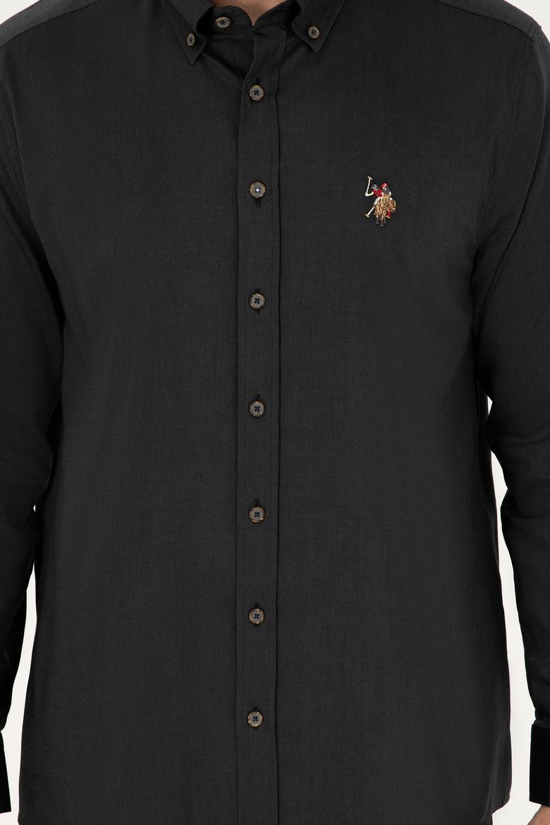 Erkek Antrasit Uzun Kollu Basic Gömlek - 50271277046