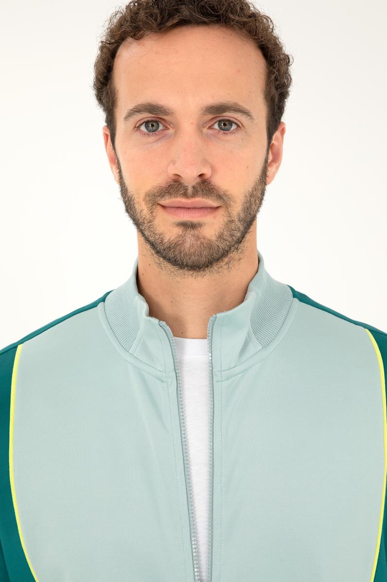 Erkek Koyu Yeşil Örme Hırka