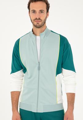 Erkek Koyu Yeşil Örme Hırka - 50281483018