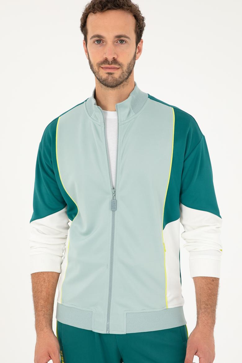 Erkek Koyu Yeşil Örme Hırka - 50281483018