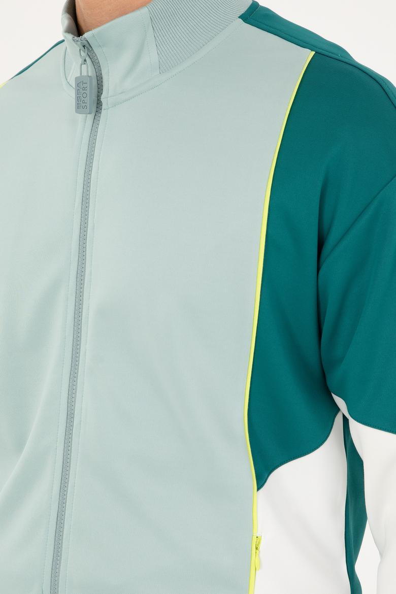 Erkek Koyu Yeşil Örme Hırka - 50281483018