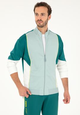 Erkek Koyu Yeşil Örme Hırka - 50281483018