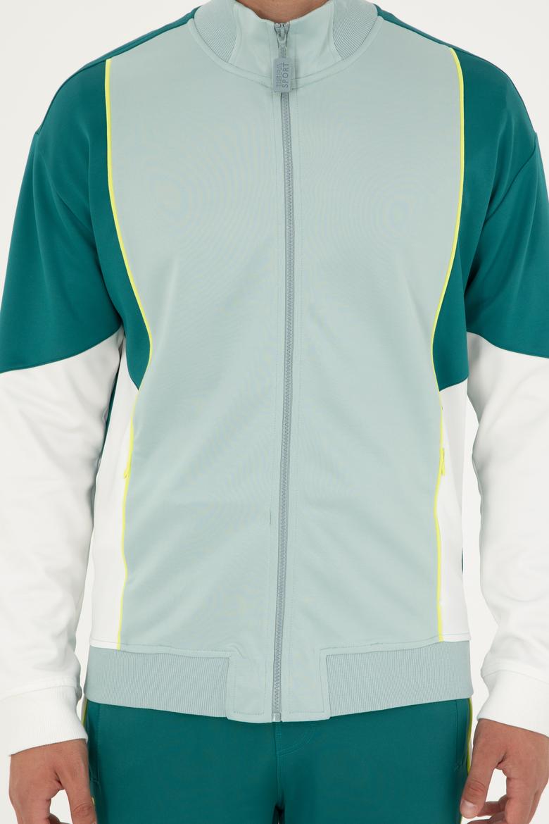 Erkek Koyu Yeşil Örme Hırka - 50281483018