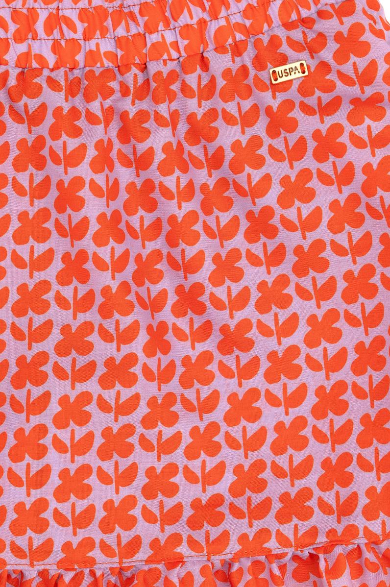 Kız Çocuk Nar Çiçeği Dokuma Etek