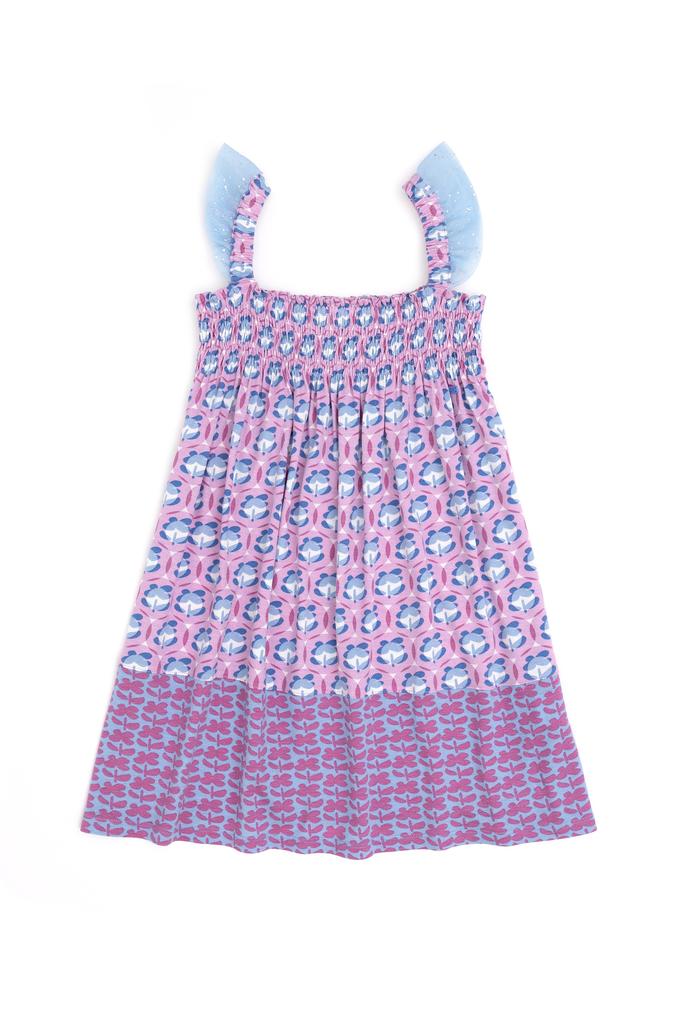 Kız Çocuk Pembe Kolsuz Örme Elbise