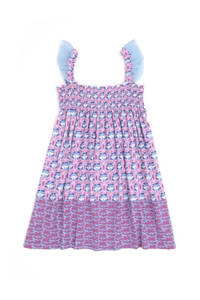 Kız Çocuk Pembe Kolsuz Örme Elbise