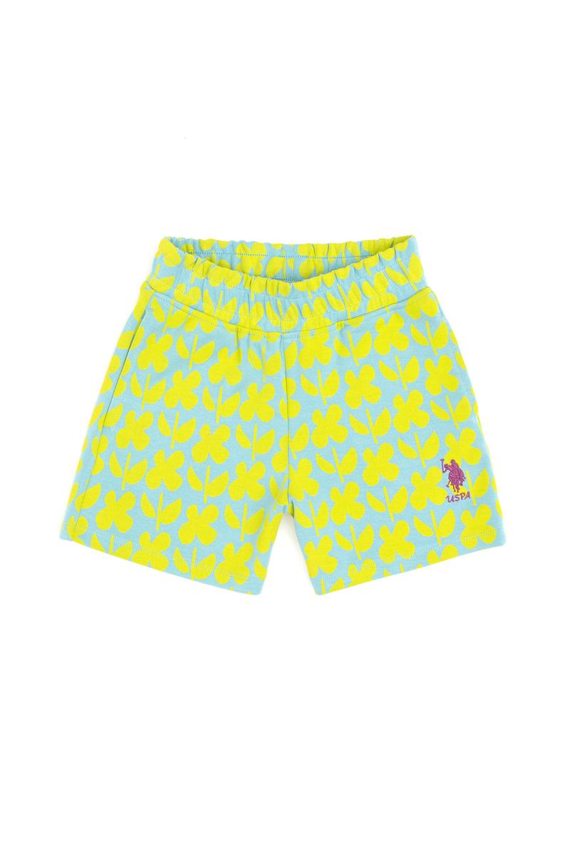 Kız Çocuk Fıstık Yeşili Örme Şort