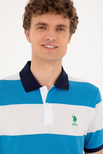 Erkek Regular Fit Polo Yaka Saks Tişört