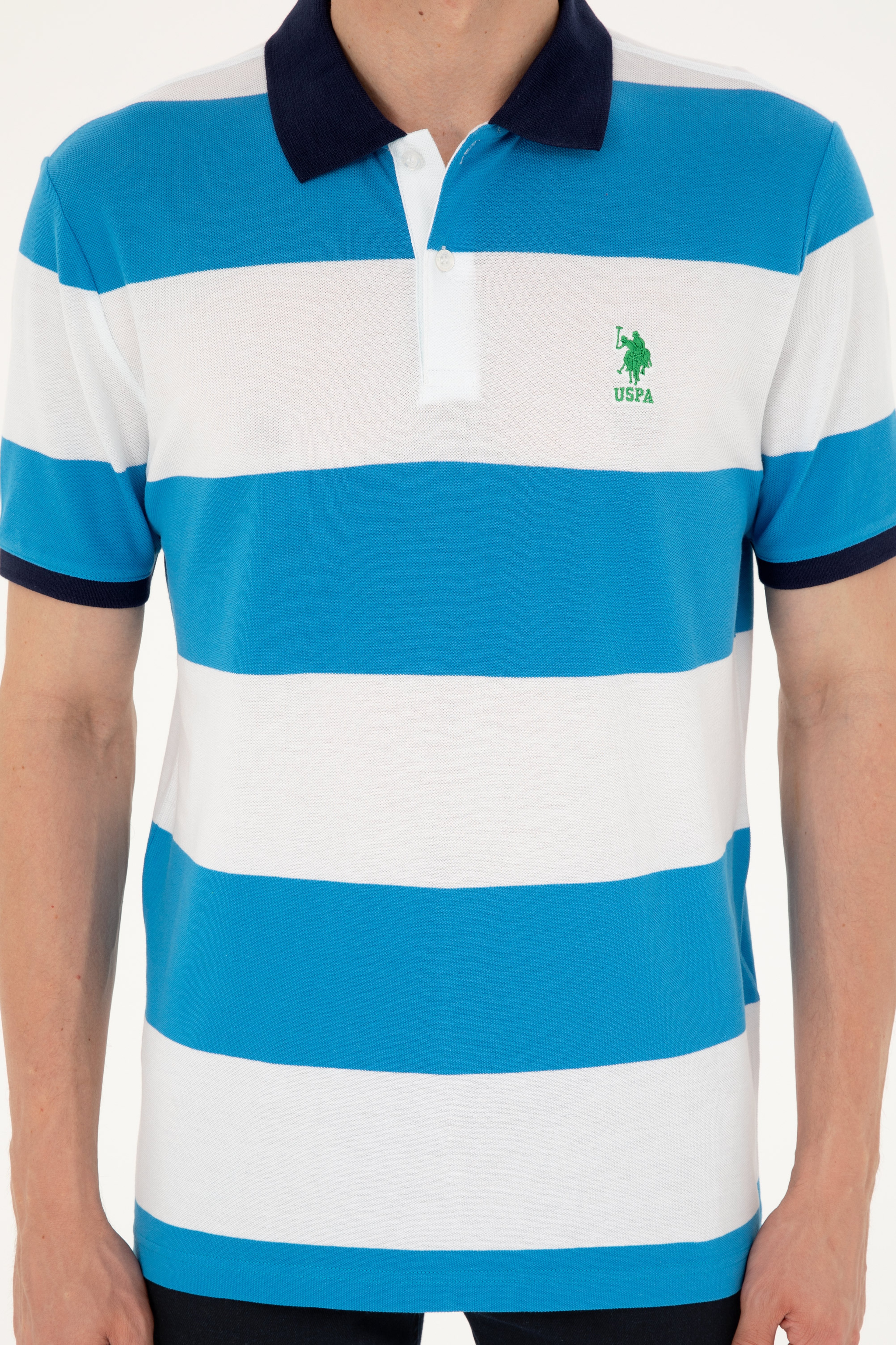 Erkek Regular Fit Polo Yaka Saks Tişört