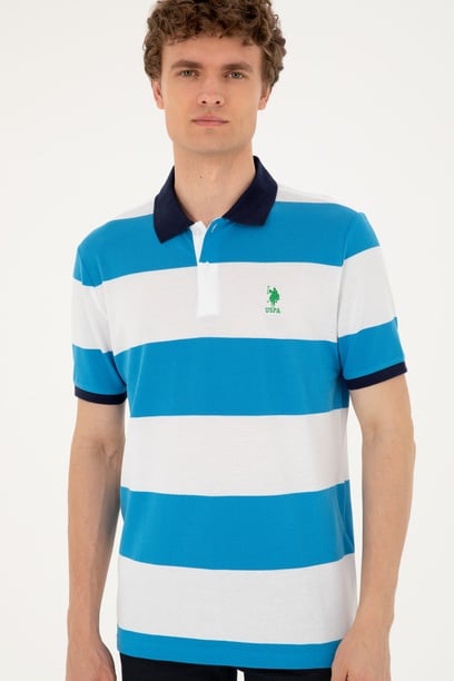 Erkek Regular Fit Polo Yaka Saks Tişört