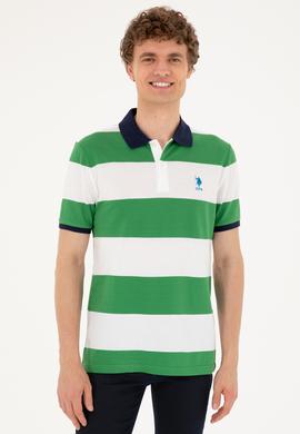 Erkek Regular Fit Polo Yaka Yeşil Tişört - 50288503035