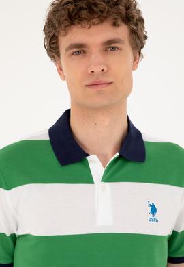 Erkek Regular Fit Polo Yaka Yeşil Tişört - 50288503035