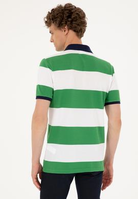 Erkek Regular Fit Polo Yaka Yeşil Tişört - 50288503035