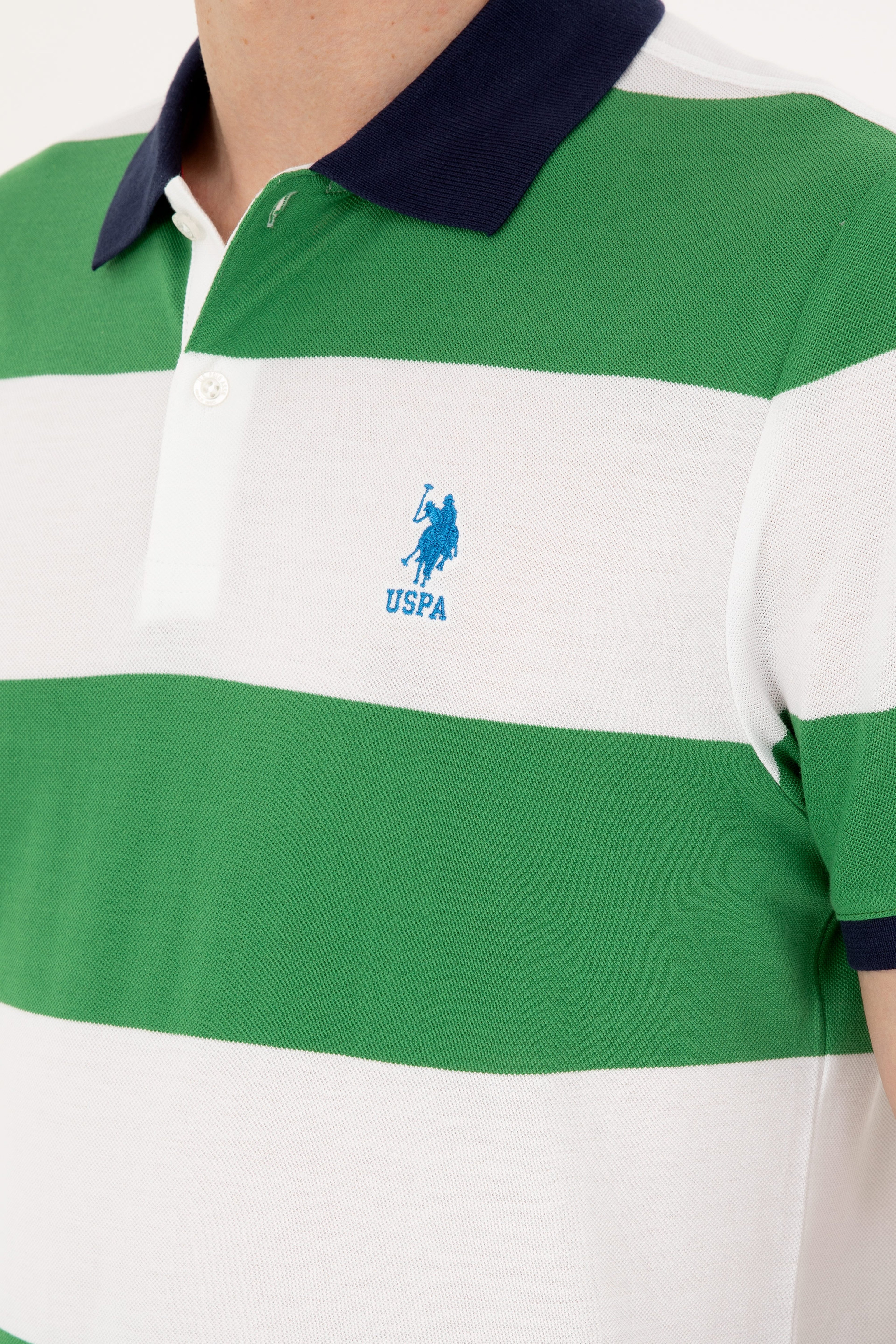 Erkek Regular Fit Polo Yaka Yeşil Tişört - Image 7