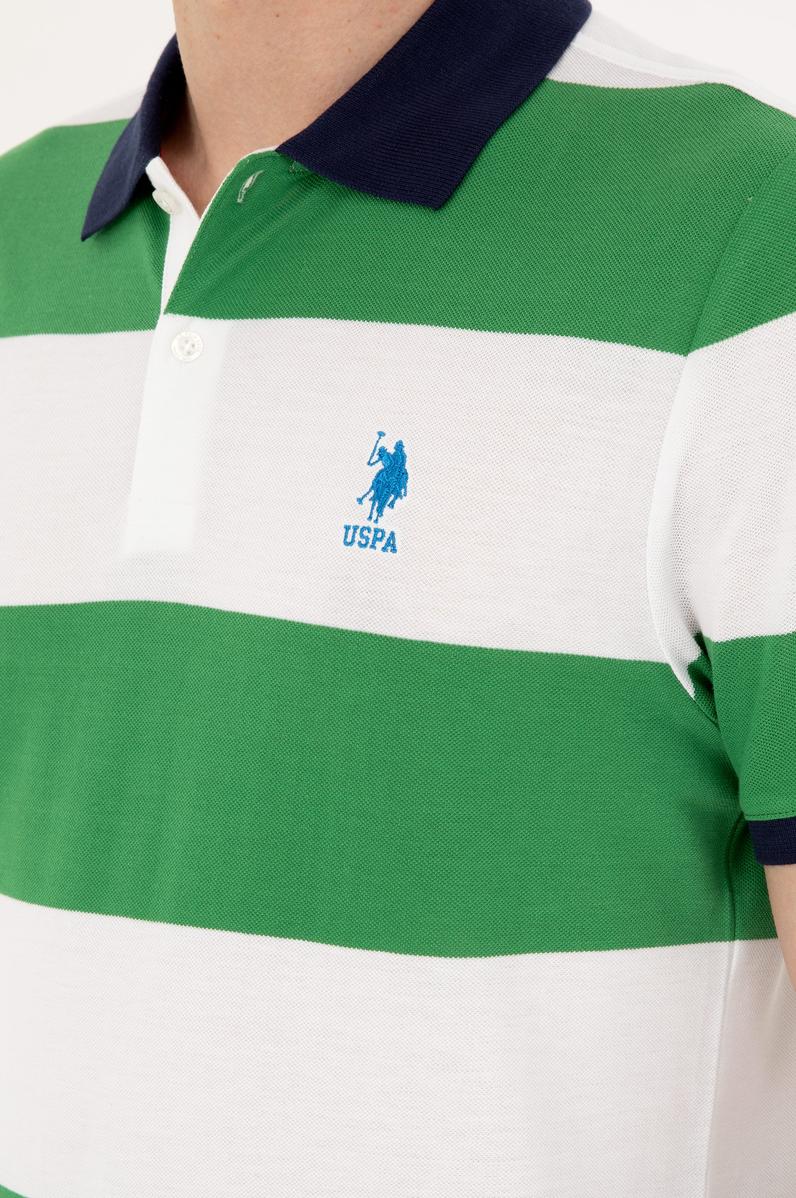 Erkek Regular Fit Polo Yaka Yeşil Tişört