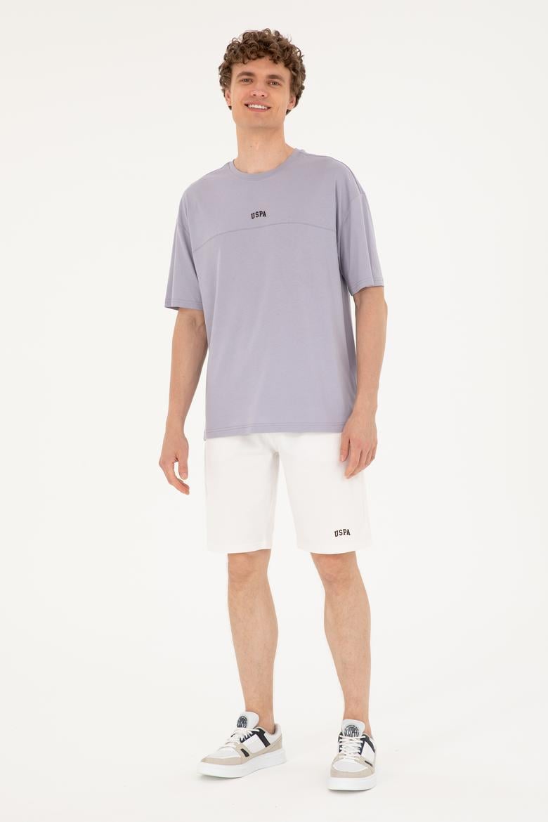 Erkek Ekru Örme Şort