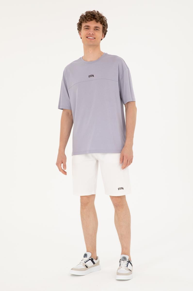 Erkek Ekru Örme Şort