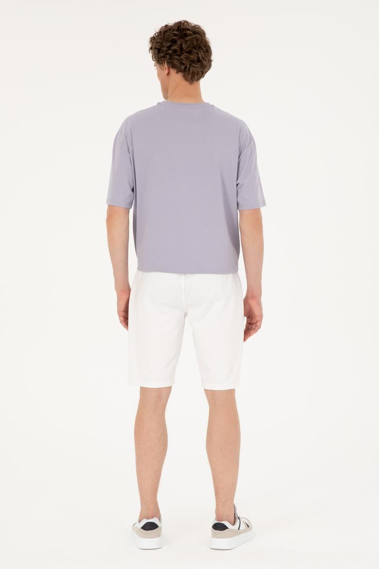 Erkek Ekru Örme Şort - 50289287037