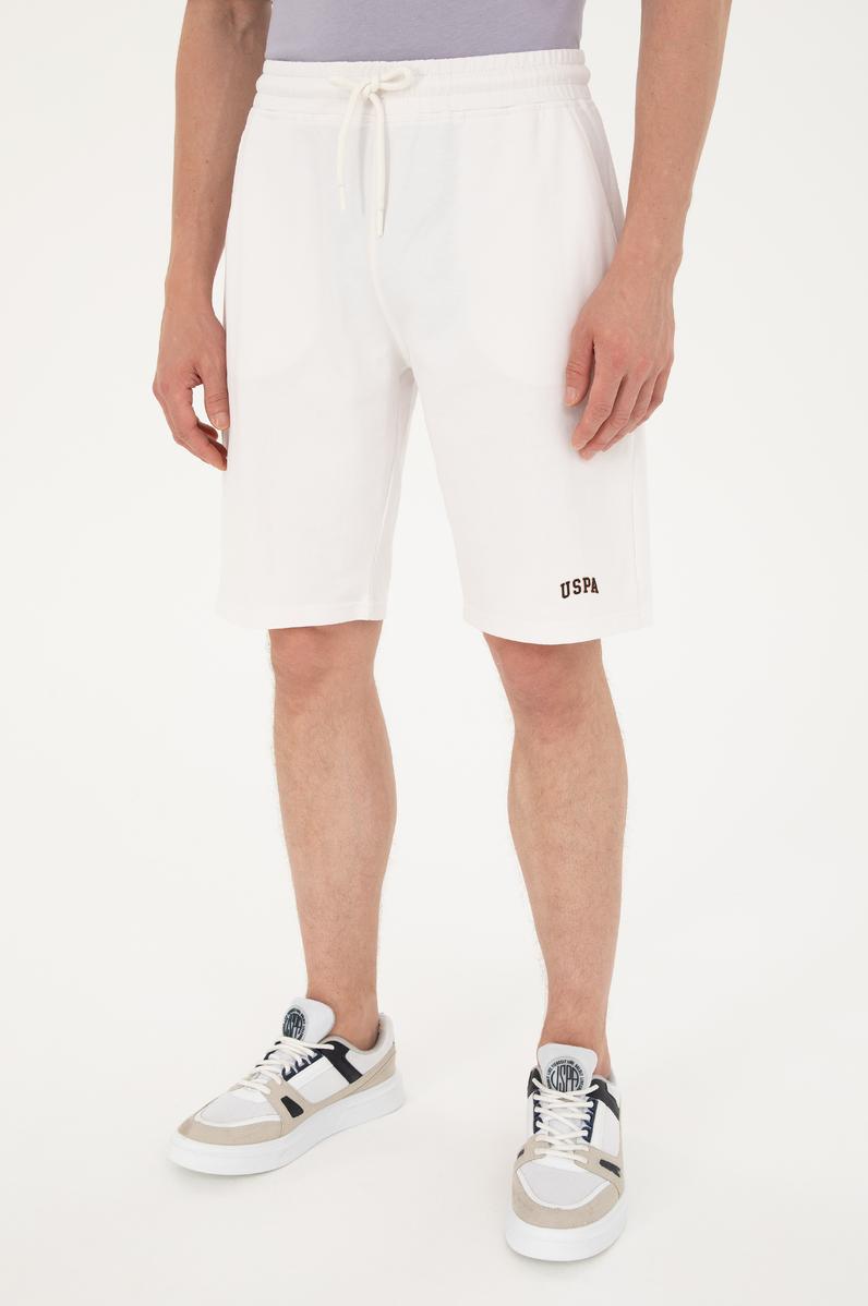 Erkek Ekru Örme Şort