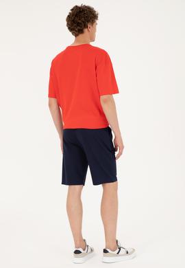 Erkek Lacivert Örme Şort - 50289287003