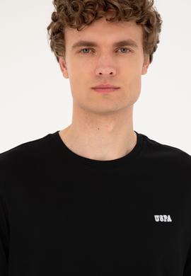 Erkek Regular Fit Bisiklet Yaka Siyah Tişört - 50294290009