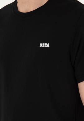 Erkek Regular Fit Bisiklet Yaka Siyah Tişört - 50294290009