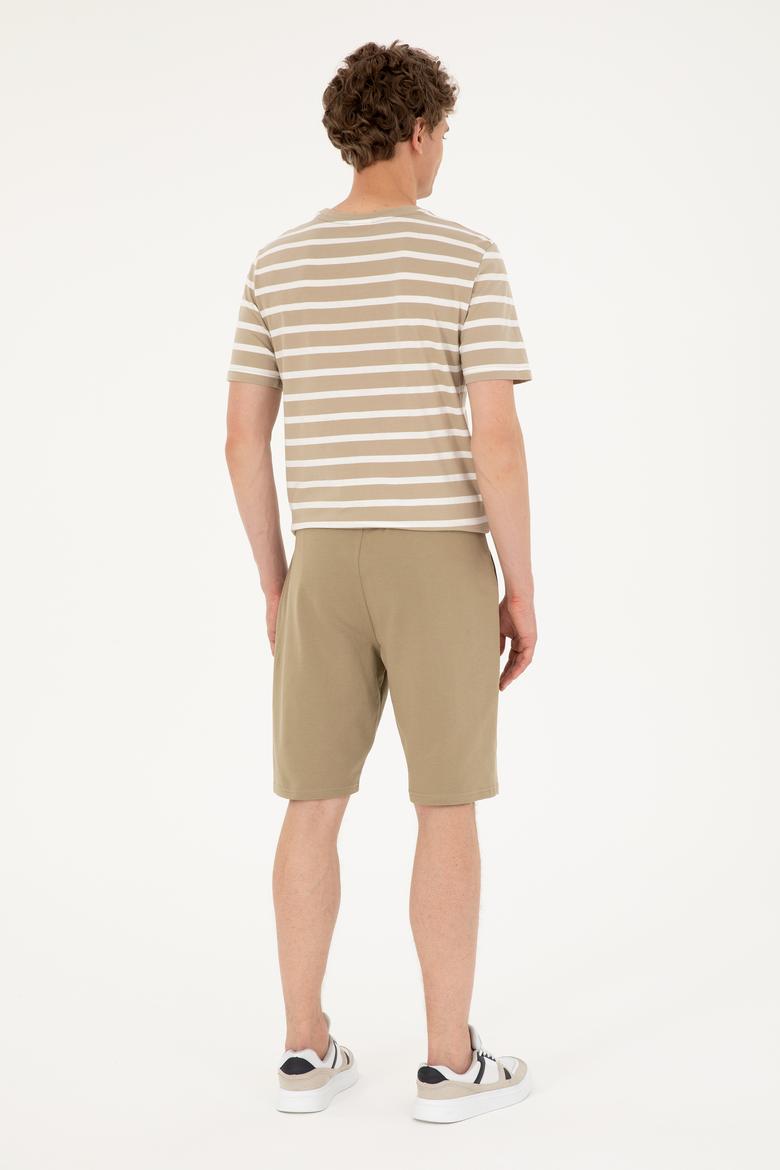 Erkek Haki Örme Şort - 50289287076