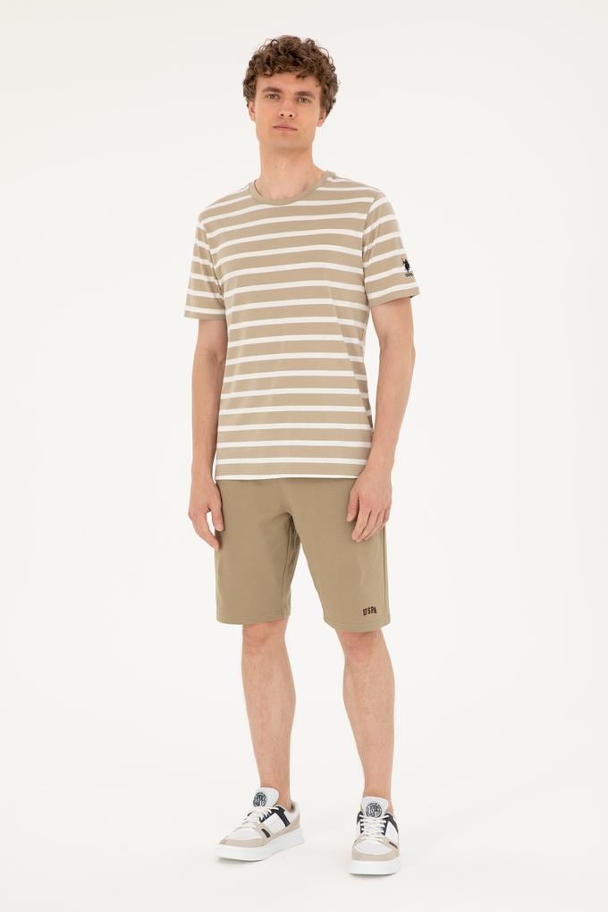 Erkek Haki Örme Şort