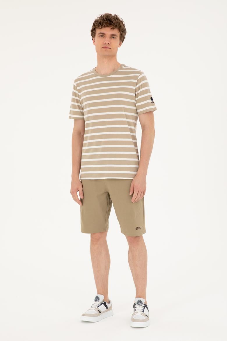 Erkek Haki Örme Şort
