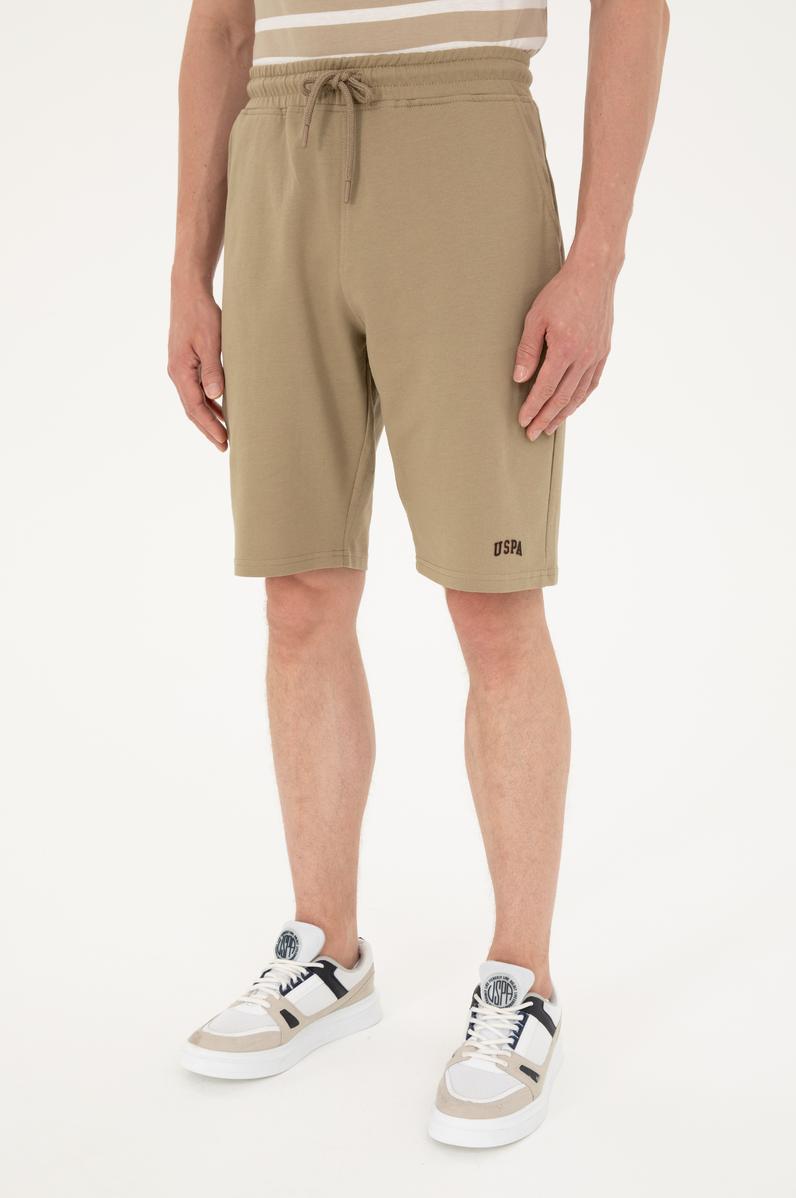 Erkek Haki Örme Şort