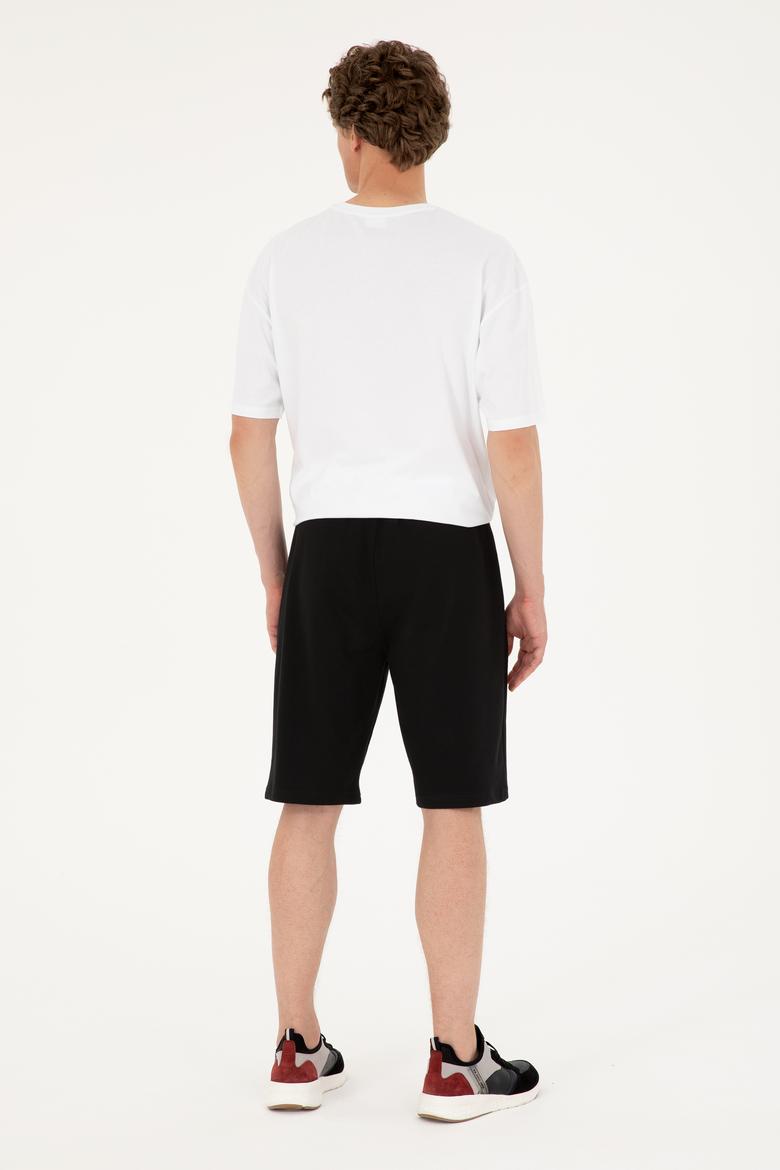 Erkek Siyah Örme Şort - 50289287027
