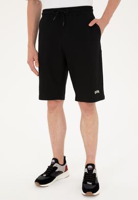 Erkek Siyah Örme Şort - 50289287027