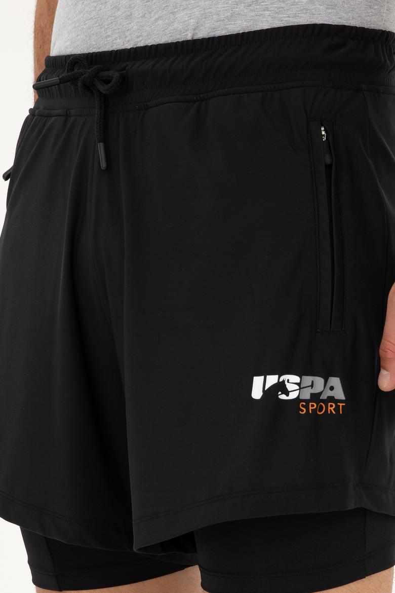 Erkek Siyah Örme Şort - 50281480067