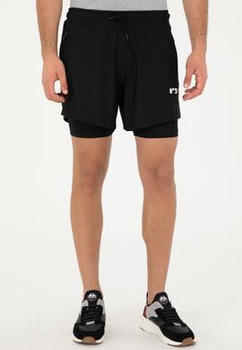 Erkek Siyah Örme Şort - 50281480067