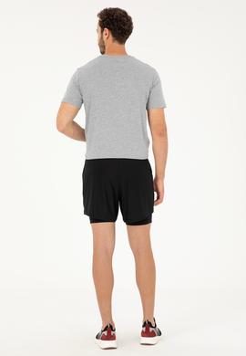 Erkek Siyah Örme Şort - 50281480067