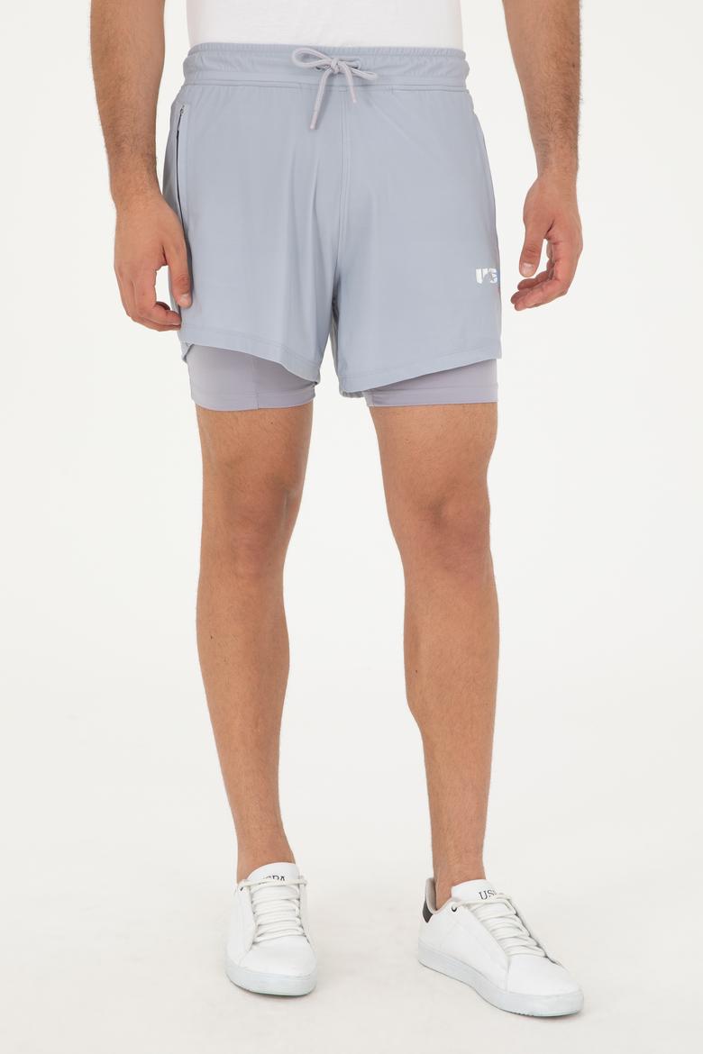 Erkek Gri Örme Şort - 50281480059