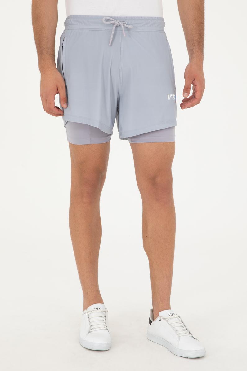 Erkek Gri Örme Şort